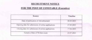 Chandigarh Police Constable Recruitment 2023